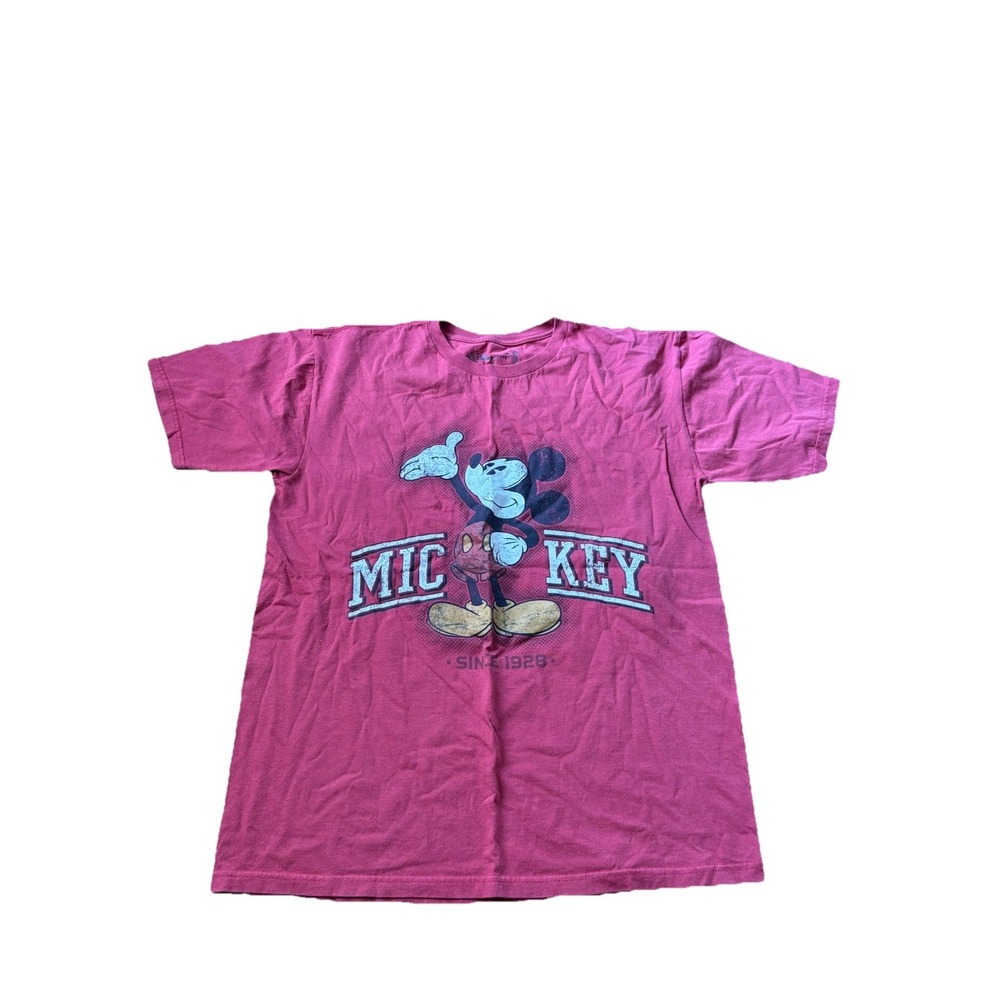 Disney Store Mickey Mouse Graphic Tee Mens Medium Red Short Sleeve Shirt